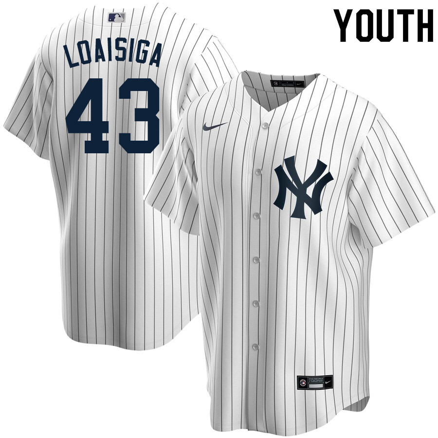 2020 Nike Youth #43 Jonathan Loaisiga New York Yankees Baseball Jerseys Sale-White